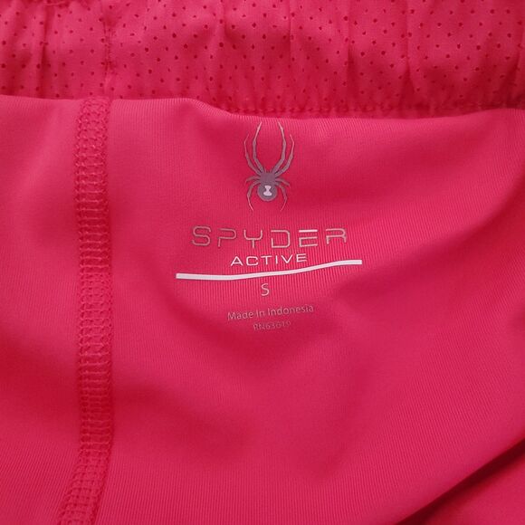 NWT Woman’s SPYDER Running Shorts Coral Reflective Seams Size Small - Picture 4 of 7